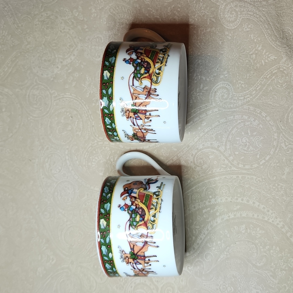 Susan Winget, "A Christmas Story" series 1 porcelain cups, set of 2